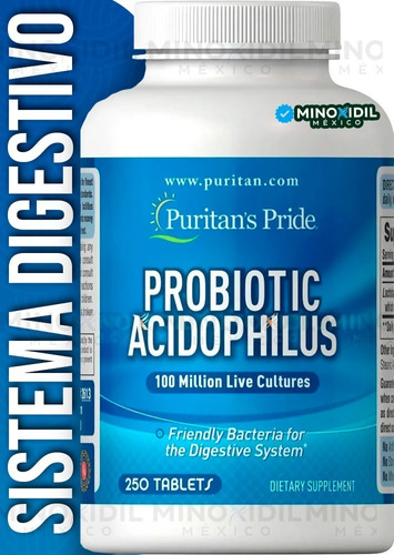 Imagen 1 de 4 de 100 Millones De Probióticos/prebióticos 250 Tabletas Premium