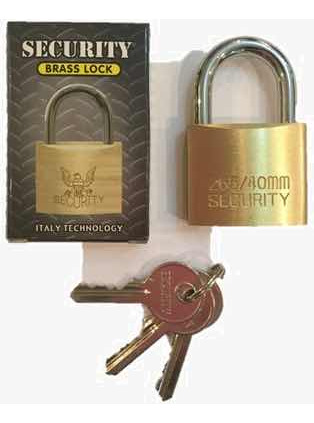 Candado Plano O De Arco 40 Mm Security