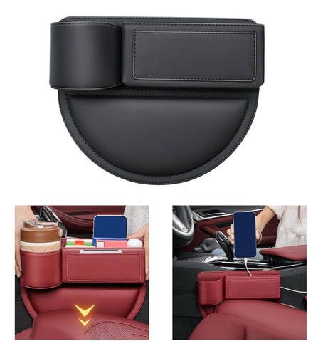 Seat Organizer Filler Leather Filler Conductor Negro