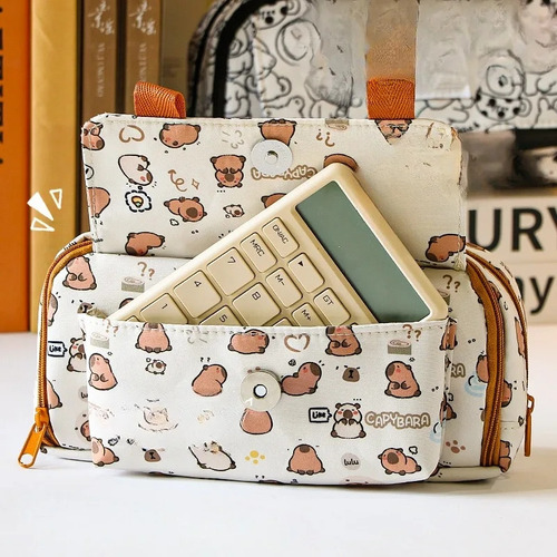 1pz Lapicera Bolsa Funda Cosmetiquera Varios Compartimentos