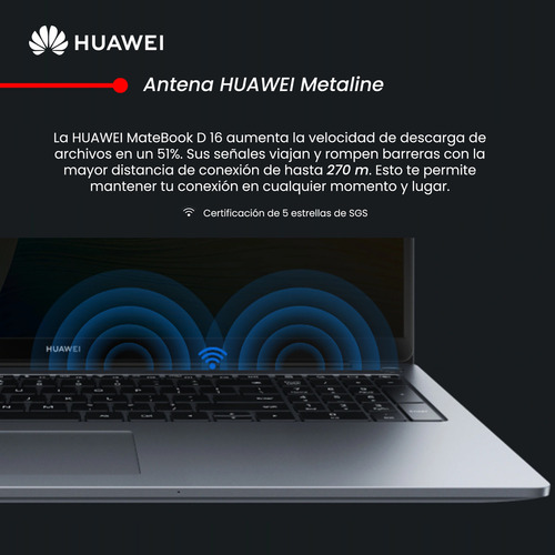 Notebook Huawei Matebook D16 Core I5 16 GB de RAM 512 GB SSD 16