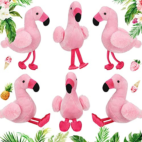 Skylety 6 Piezas Mini Stuffed Flamingo Plush Toys 5 Inch