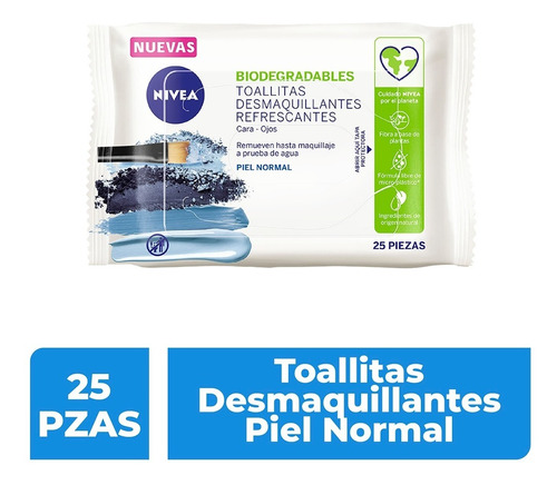 Toallitas Desmaquillantes Nivea Piel Normal De 25 Piezas