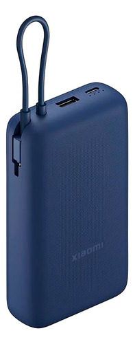 Power Bank Xiaomi 33w 20000mah Batería Portátil Con Cable Color Azul