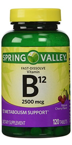 Vitamina B12, Spring Valley 120 Comprimidos