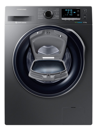 Imagen 2 de 4 de Lavarropas automático Samsung WW10K6410Q inverter negro 10.5kg 220 V