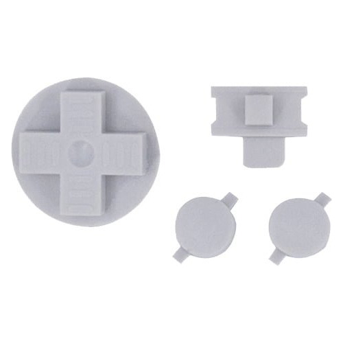 Set Botones Color Gris Solido Para Game Boy (dmg)