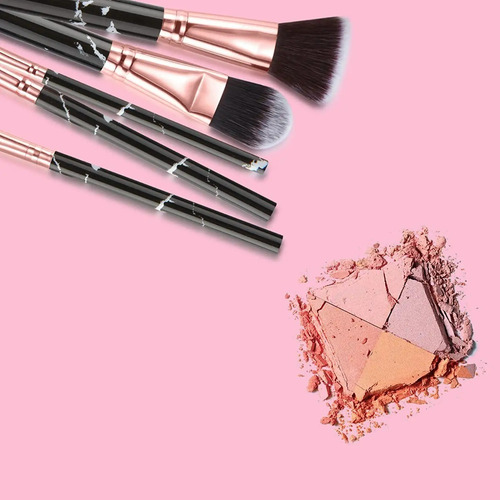 Imagen 6 de 6 de Set De 16 Brochas Maquillaje Sintéticas Veganas Teletiendauy