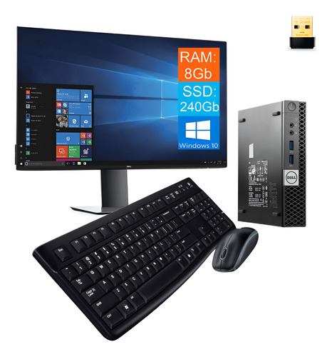Mini Computador Dell I5 6° Gen Ssd240gb 8gb Ddr4 W10 Combo