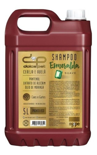 Shampoo Suave Cereja E Avelã Dolce Pet Cães E Gatos Pu - 5 L