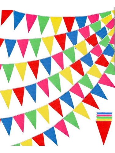 Banderines Multicolor Para Cumpleaños, Decoración Y Más 