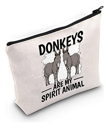 Cosmetiquera - Levlo Funny Donkey Cosmetic Make Up Bag Donke