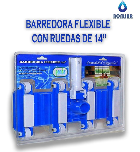 Barredora Flexible Con Ruedas De 14  Panda