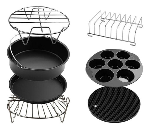 Fwefww 7 Pçs/set Air Fritadeira Acessórios 7 Polegadas Bolo