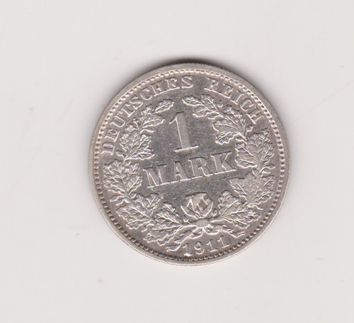 Moneda Alemania 1 Marco Año 1911 J Plata Excelente ++
