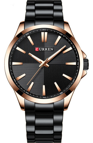 Reloj Curren 8322 Black Gold Bw1 Para Hombre