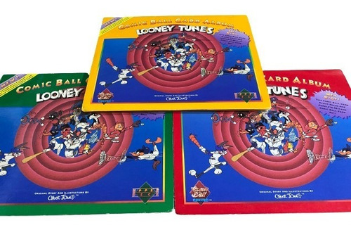3 Albumes Comic Ball Card Looney Tunes Tapa Dura