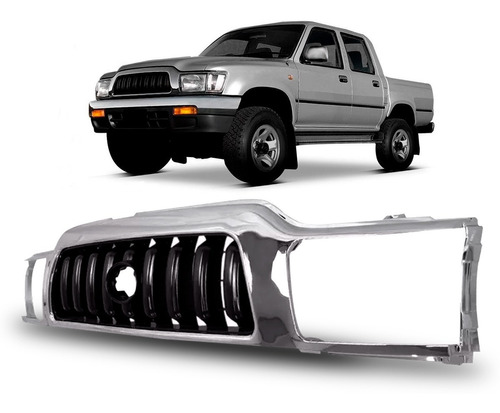 Grade Dianteira Hilux Srv 2002 2003 2004 Cromada