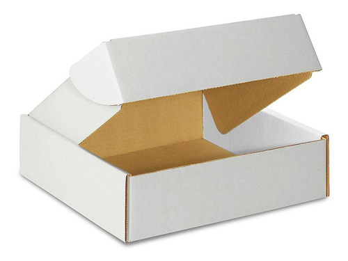 Cajas Blancas Con Pestañas Para Envíos 25x25x8cm - 50/paq