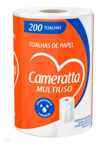 Funda Rollo Cameratta 200 Paños Multiuso Doble Hoja X 12