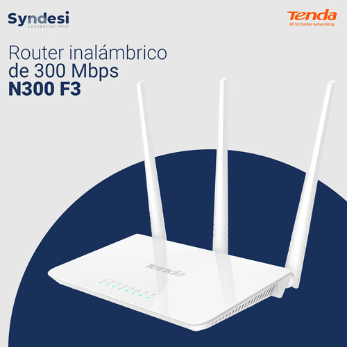 Router Inalambrico Tenda F3 N300 2.4ghz 300mbps Wifi