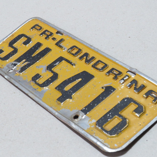 Imagem 2 de 5 de Placa Amarela Carro Antigo Londrina - Paraná