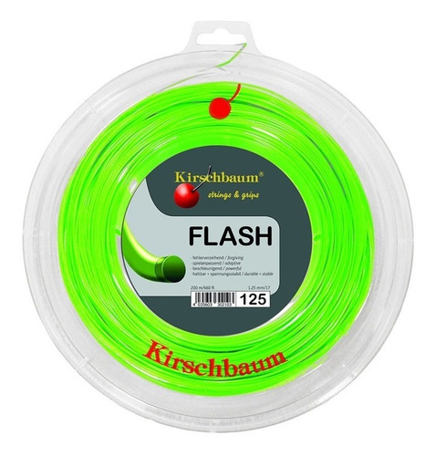 Cuerda Para Raqueta Kirschbaum Flash 1.25 Verde Rollo 200m