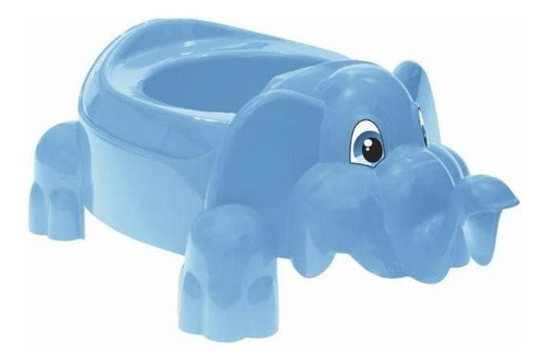 Inodoro Troninho Smooth para niños con forma de elefante, color azul