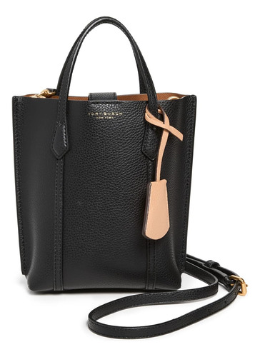 Tory Burch Perry Mini Tote Para Mujer, Negro, Talla Única