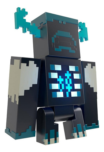 Mattel Minecraft Warden Figura De Acción Con Luces, Sonidos 