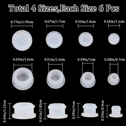 Tapones De Silicona De 4 Tamaños Para Saleros Y Pimenteros 9