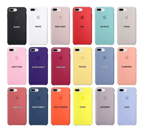 Funda Silicone Case iPhone 8 6s 7 Plus Se + Vidrio Templado