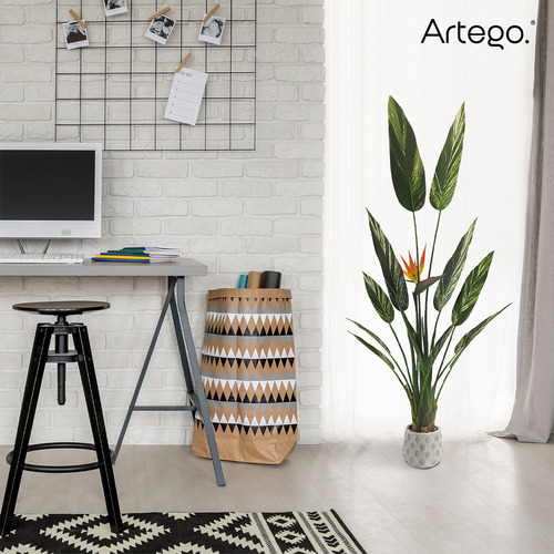Planta Artificial Moderna Con Maceta Decorativa Real Style Alpinia Zerumbet De 140cm De Alto Artego Para Hogar Sala Comercio Oficina