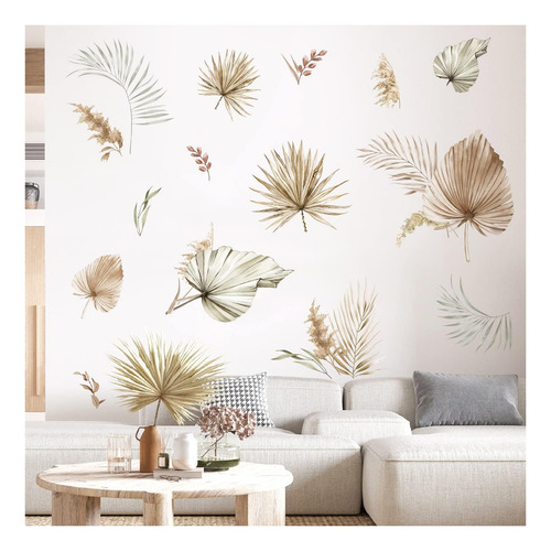 Pegatinas Bohemias De Hojas De Palma Para Pared Decalmile