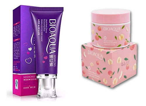 Pack Crema Despigmentante Bioaqua Y Crema Exfoliante Peach