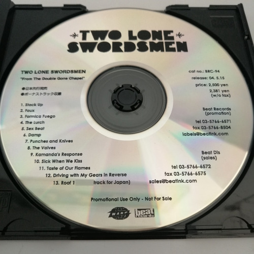 Two Lone Swordsmen From The Double Gone Chapel Cd Usado (Usado)