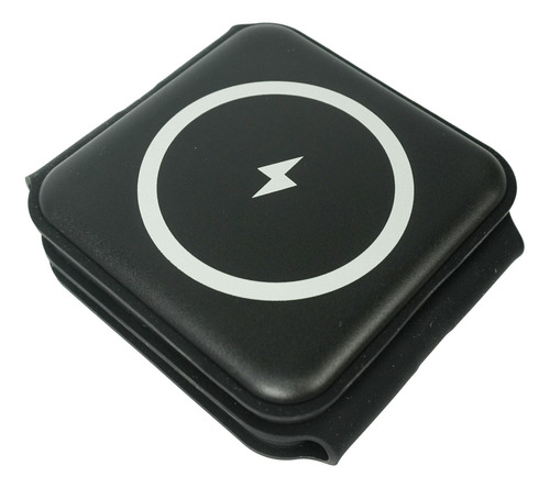 Cargador Inalambrico Universal 3en1 Plano Multifuncion Usb Color Negro