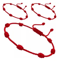 Comprar Pulsera 7 Nudos Lote 3 Pulseras Ritualizadas Proteccion Hilo Rojo Ajustables Preparadas Contra Envidia Suerte Artesanal