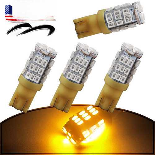 4pcs Lado De Ámbar Amarillo T10 Cuña 42smd Interior Luz Bomb