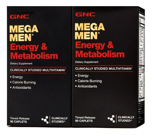 Gnc Mega Men Energy Metabolism Multivitamínico 180 Cápsulas