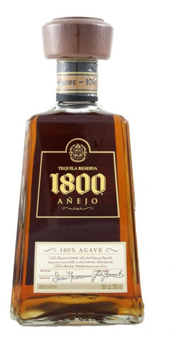 Tequila 1800 Añejo Bot750ml 100% Origin - mL a $381