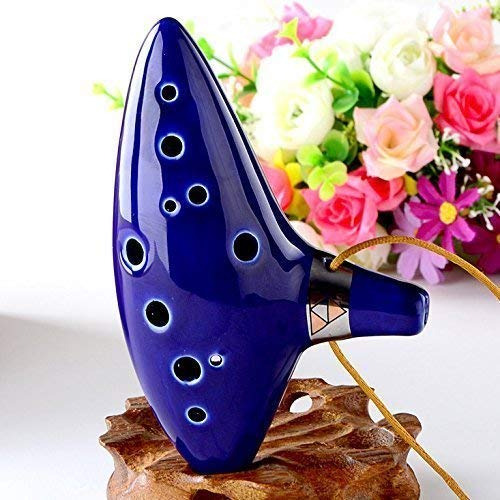 Ocarina Zelda + Cancionero + Manual Barata 12 Orificios Link, Ocarina Ceramic Alto C De 12 Hoyos Con Libro De Texto