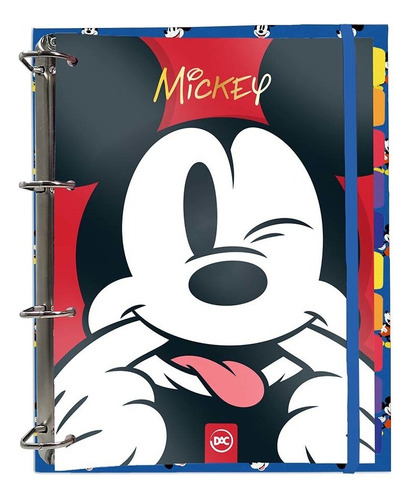 Caderno Fichário Argolado Universitário Mickey Mouse Disney Cor Colorido