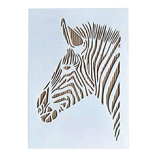 Zebra Diy Craft Hollow Layering Stencils Pintar Sobre M...