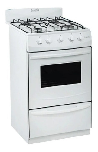 Imagen 4 de 4 de Cocina Escorial Candor gas envasado 4 hornallas blanca puerta con visor