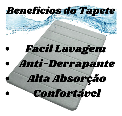 Kit 2 Tapete Banheiro Antiderrapante Super Soft 60 X 40 Cm