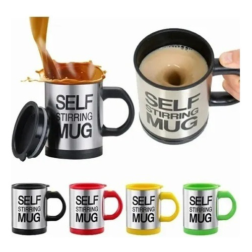 Pack X3 Vaso Taza Café Batidor Automático Self Stirring Mug