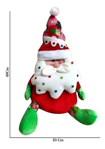 Boneco Papai Noel 40 Cm Enfeite Decoração Natal Porta Escada