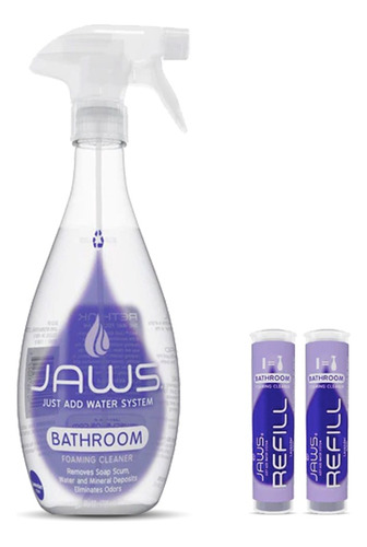 Jaws Kit Inicial Limpiador Baño Espuma + 2 Repuestos 739 Cc