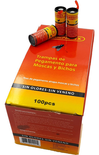 50 Trampas Pegamento Para Moscas Pegamoscas Atrapamosca G